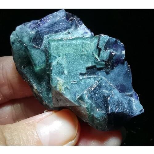 43.9gNatural fluorite mineral symbiosis specimen crystal healing energy home decoration QUARTZ GEM