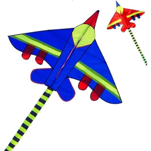 Free shipping high quality 3m long air plane kite flying toys nylon ripstop fighter kite with handle line wei kite elf aircraft