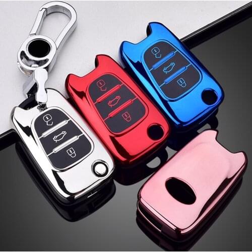 Car Key Case For Kia Sportage Rio 3 Soul Optima Ceed Pro K5 K2 Pride For hyundai i20 i30 ix20 ix35 Elantra Accent Shell Cover