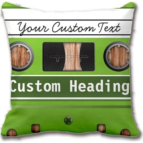 Personalized Any Color Retro Music Cassette Tape Pillow Decorative Cushion Cover Pillow Case Customize Gift By Lvsure For Sofa