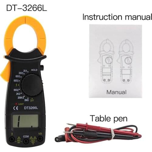 Digital clamp Meter 600V 400A 2ohm Current Clamp Adapter Clamp-On multimeter ammeter with Test Probes