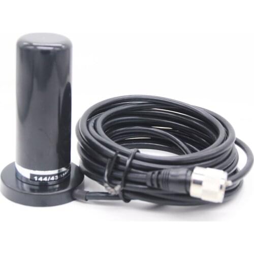 Mini Dual Band VHF UHF HH-N2RS Antenna with Magnetic Mount 5M RG58 Cable for Car Vehicle Mobile Radio QYT TYT Baojie