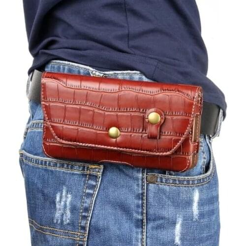 FSSOBOTLUN For Samsung Galaxy S8 Plus case best quality Luxury Crocodile pattern pu Leather Waist Bag Clip Belt Pouch Cover