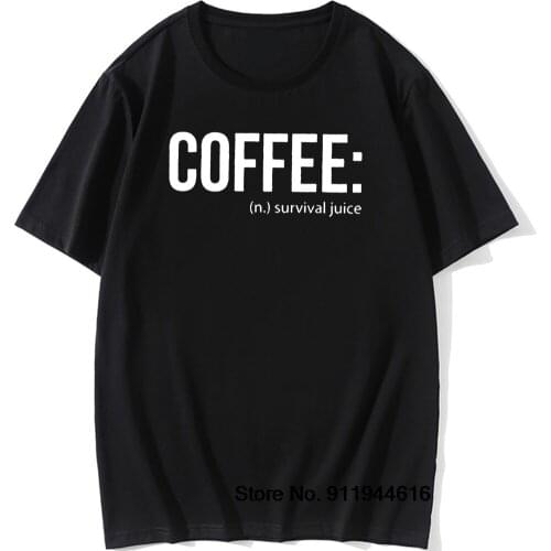 Funny Print My Brain Is 90% Coffee Lover Joke T-shirt Husband Casual Short Sleeve Cotton Streetwear Retro T Shirts Men