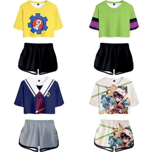 Anime SK8 the Infinity Tshirt Shorts Cosplay Costumes MIYA Short Sleeve T shirt Shorts Sport Suits WomenTees Running Sets Girls