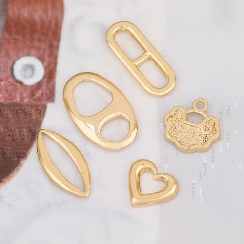 HAOSAW 4Pcs Jewelry Accessories/DIY Making/Decorate/Hand Made/Jewelry Findings & Components/Genuine Gold Plating/Earring Pendant