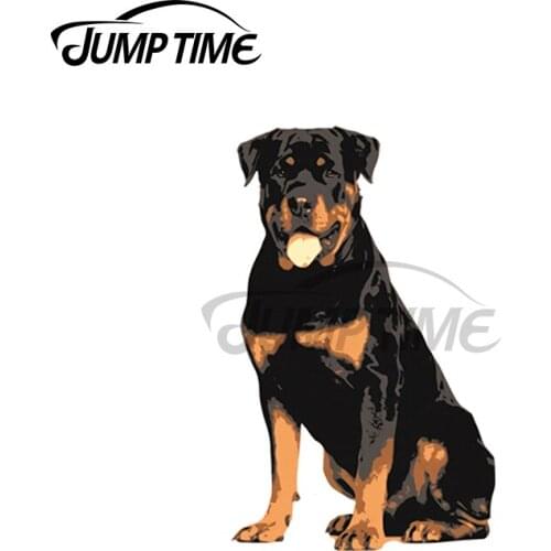 JumpTime 13 x 3.3cm For Rottweiler Personality Dog Car Stickers VAN Occlusion Scratch Deal Motorcycle Animal Pet Graphics