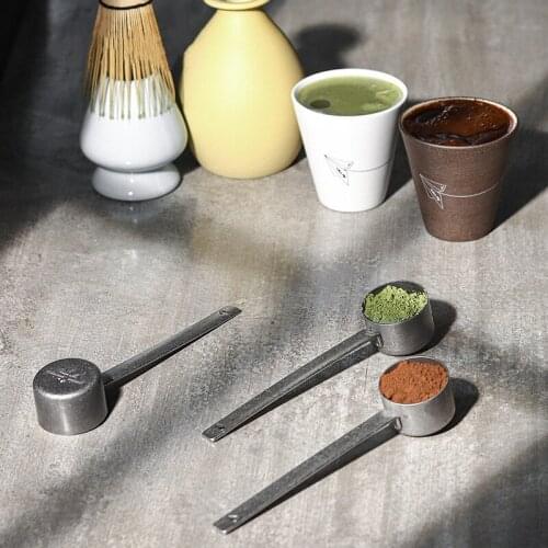 Stainless Steel Coffee Spoon With Long Handle 8g Standard Measuring Dual-use Bean Scoop Coffee Accessories Kitchen Gadget