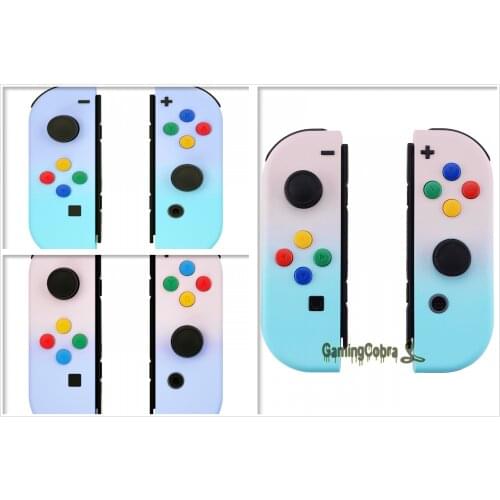 EXtremeRate Soft Touch Controller Housing Shell Case With Colorful Buttons Repair Kits for NS Switch JoyCon