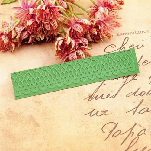 15x3cm Line lace Embossing folders Plastic For Scrapbooking DIY Template Fondant Cake Photo Album Card Making