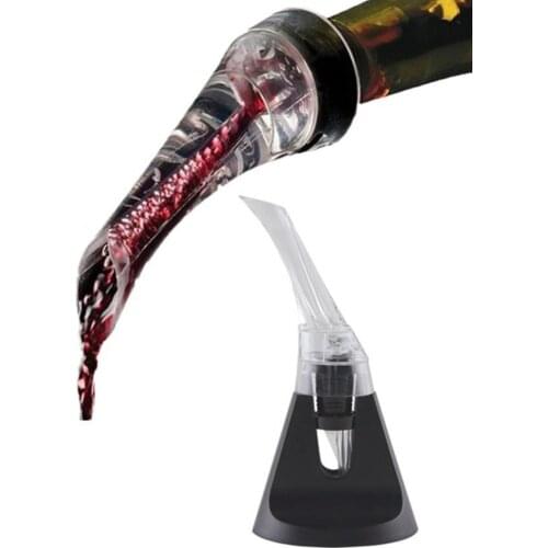 Portable Wine Decanter Red Wine Aerating Pourer Spout Decanter Wine Aerator Quick Aerating Pouring Tool Pump