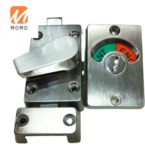 Public toilet toilet partition hardware accessories stainless steel indicating flat door lock partition lock stacking
