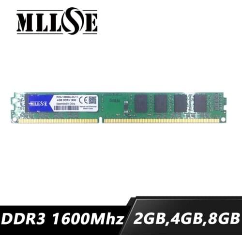 MLLSE Memory RAM DDR3 2GB 4GB 8GB 1600 1600mhz PC3-12800U PC3-12800 Desktop Computer PC RAM Memory Memoria DIMM 2G 4G 8G