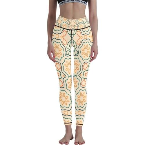 Fashion Design Quick-drying 3D Printing High Waist Yoga Pants Nine Pants Fitness Seamless Leggings Sports Tights Trousers