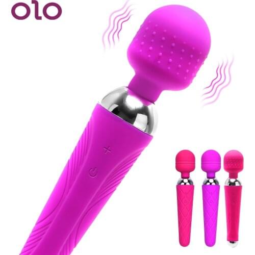 OLO Vibrating Dildo Clitoris Stimulator Sex Toys for Woman G Spot Massager Powerful Magic Wand Female Masturbator AV Vibrator