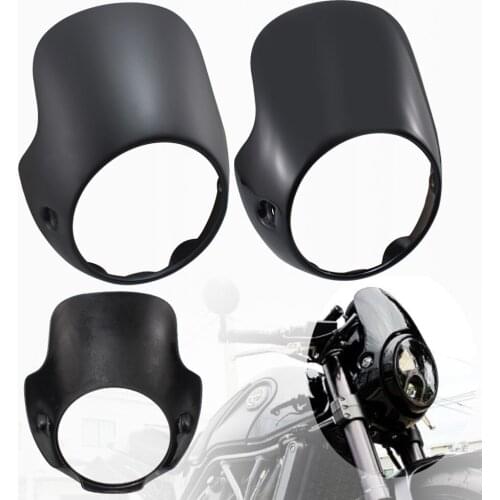 Motorcycle Front 7" Headlight Fairing Mask Cowl Windshield Deflectors For Triumph BONNEVILLE T100 T120 SE Thruxton 900 Scrambler
