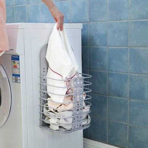 Perforation-free Foldable Wall Hanging Dirty Clothes Hamper Laundry Basket With Dirty Clothes Storage Basket