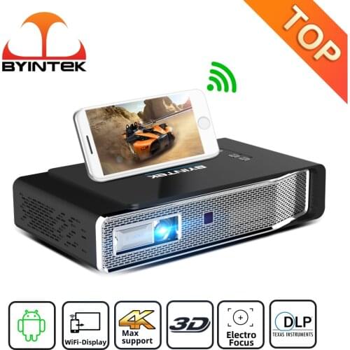 BYINTEK UFO R15 3D Smart Android WIFI LED DLP lASeR Portable Mini Full HD 1080P 4K Home Theater Video Projector