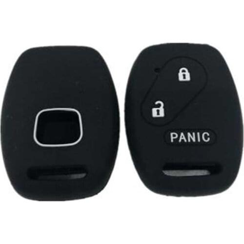 Silicon Car Key Case Covers Fob Remote Shell For Honda Odyssey CR-V Civic LX Accord Crosstour Car Key Protector Holder Black