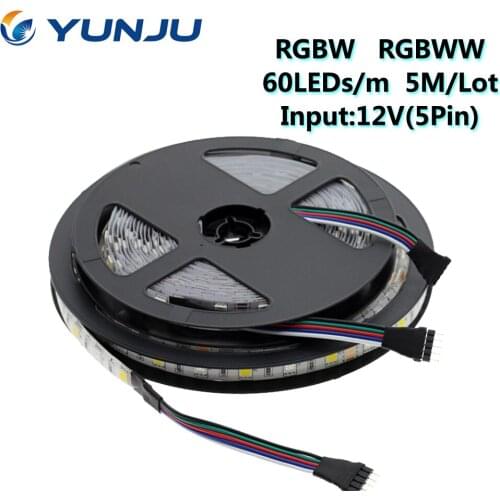 LED Strip 5050 DC12V 60LEDs/m 5m/lot Flexible LED Light RGB RGBW 5050 LED Strip