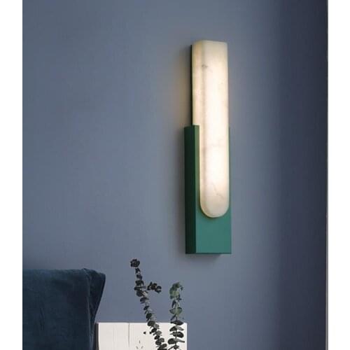 LED Marble Wall Lamp Postmodern Minimalist Light Luxury Sconce Light Bedroom Staircase Aisle Hotel Living Room Decoration
