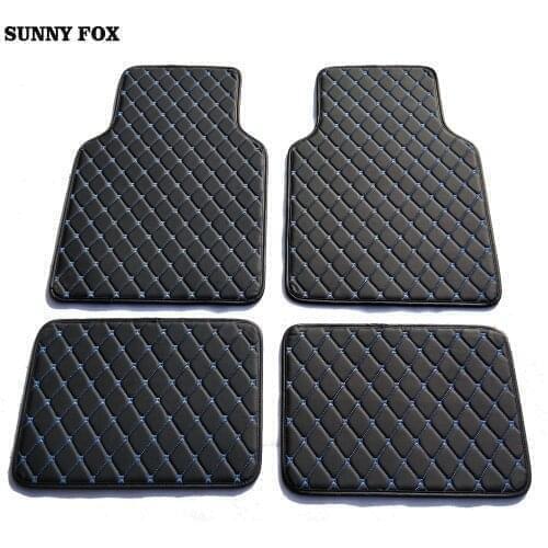 Universal car floor mats for BMW Series GT M3 X1 X3 X4 X5 X6 Z4 Waterproof car-styling leather Anti-slip carpet liners
