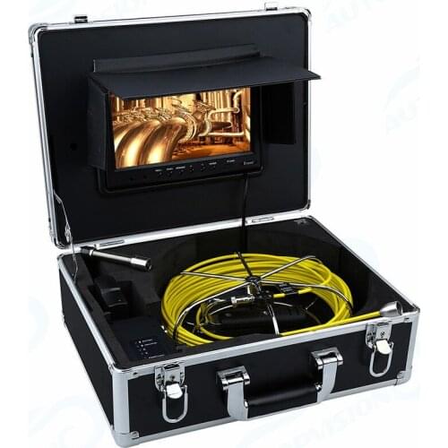 WP90 30m Pipe Sewer Inspection Camera Waterproof IP68 30M Drain Industrial Endoscope Video Inspection System 9Inch LCD Monitor