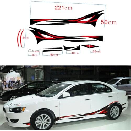 1 Pair Flame Car Styling Vinyl Body Car Sticker Car SUV Body Sticker Side Hood Decal Free Shipping