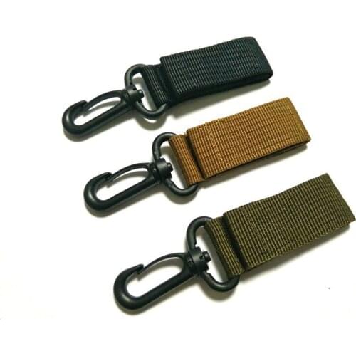1PC Outdoor Tactics nylon Ribbon Buckle Hanging Military Fans Multifunction Key Chain Hook Tactical Accessories Belt Carabiners