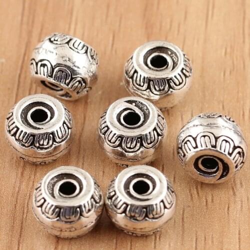 100% 925 Silver Jewelry Beads Sterling Silver Flower Beads Real Pure Silver Jewelry Accessories Beads Tibetan Malas Markers