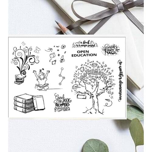 11*16CM Knowledge Transparent Clear Stamps Silicone Seals Roller Stamp Christmas DIY Scrapbooking Photo Album/Card Making