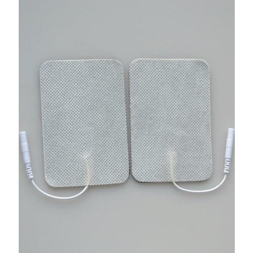 20pairs Electrode Therapy Massager Pads Nerve Stimulator Nonwoven Silicone Gel Self Adhesive Replacement Patches Plug 2mm 6*9cm