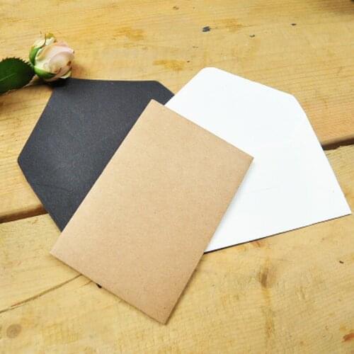 20PCS Blank Mini Kraft Paper Envelopes Wedding Invitation Envelope Gift Envelope Thank You Card Postcards