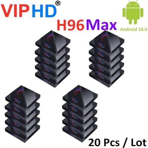 20 Pcs Lot H96Max Tv Box Android 10.0 Set Top WiFi 6k UHD BT Smart Media Player H96 Max H616