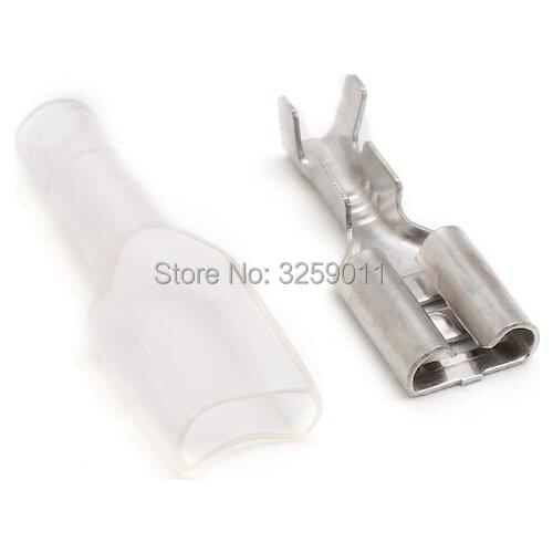 2000PCS Car Speaker Circuit Board Connector Crimp Terminal With Transparent Sheath DJ622-6.3-3.0 Female Spade With Case