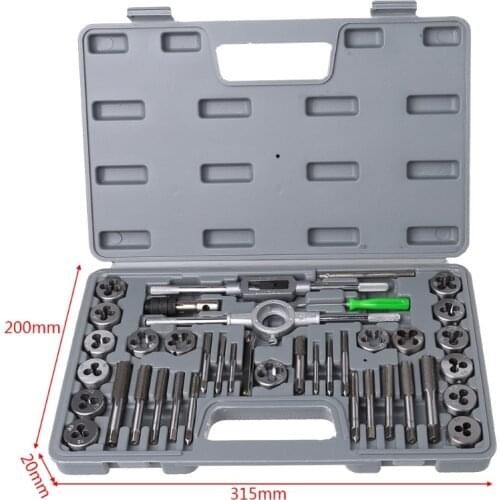 YOFE 40 Pcs Metric Tap Die Set Hand Threading Tool Tungsten Carbide Screw Thread Bit