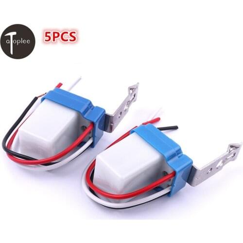Atoplee 5PCS AC/DC 12V 10A Dusk Till Dawn Automatic Photocell Light Sensor Detector Switch Photo Control Sensor