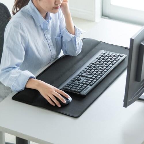 Large Desktop Mouse Pad with Wrist Rest Computer Thickened Table Pad Keyboard Tray Soft Large Men and Women