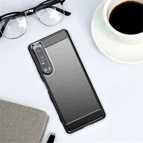 For Sony Xperia 1 III Case Rubber Silicone Carbon Fiber Cover For Sony Xperia 1 III Phone Case For Sony Xperia 1 III Case 6.5"