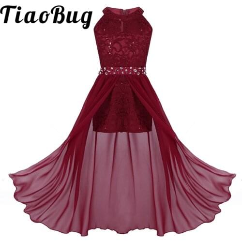 Flower Girls Floral Lace Dresses 2021 Girls Pageant Formal Princess Dresses First Communion Dress Kids Wedding Party Gowns Dress