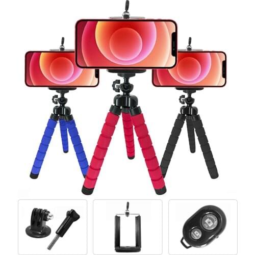 Mobile Holder Flexible Octopus Tripod Bracket for Phone Camera Gopro Selfie Stand Monopod Support Photo Remote Control