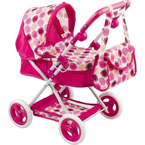 Pretend Play Doll Stroller Furniture Toys Dollhouse Stroller Trolley Children Simulation Toys Baby Pram for Kids baby gifts