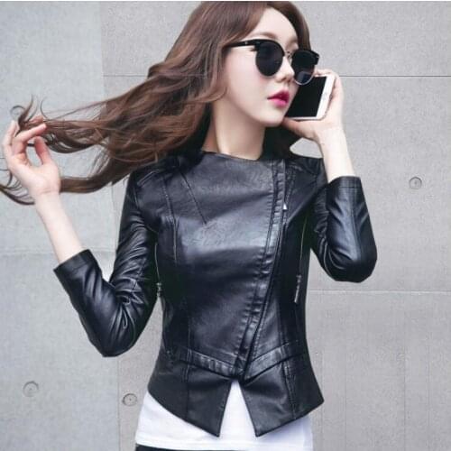 Quality 2021 Spring New Women Haining Leather Jacket Female Short Slim Korean Fashion Lady Small Coat Sheep Leather Coat Trendy