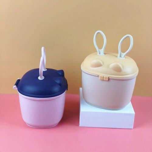 Cartoon Rabbit Milk Powder Dispenser Container With Carry Portable Infant Baby Food Storage Box Baby Feeding Stuff 150ML