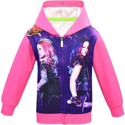 New descendants 3 boys jackets kids hoodies spring and autumn casual girls coats Mals hooded cardigan sweatshirts kids clothes