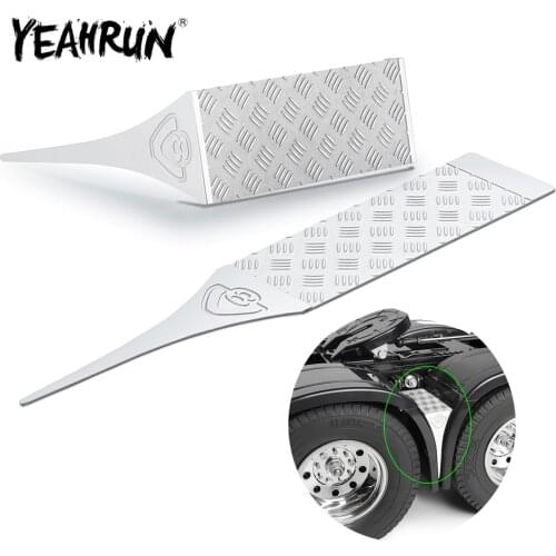YEAHRUN Stainless Steel Decorative Plates Anti-slip Board for Tamiya 1:14 RC Tractor Trailer Cargo Truck Car Parts Accessories