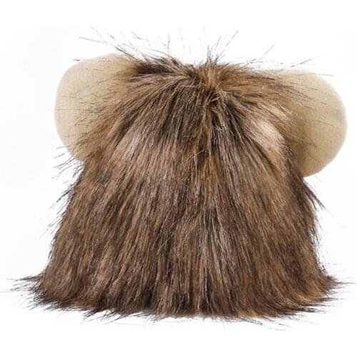 Cute Pet Cat Costume Clothes Cap Lions Head Cover Funny Hat Lion Mane Wig Hat Party Cosplay Accessory Out Door Head Wear Gift