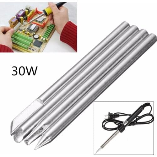 4pcs Electronic Soldering Iron Tips 3mm Shank Welding Tip For Welding Tip For Soldering Repair Station 30W Solder Irons