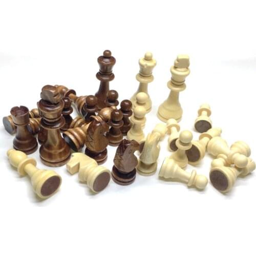 New Foreign Trade High-end 2.5-inch Wooden Chess Chess Board Accessories Wooden Chess Pieces