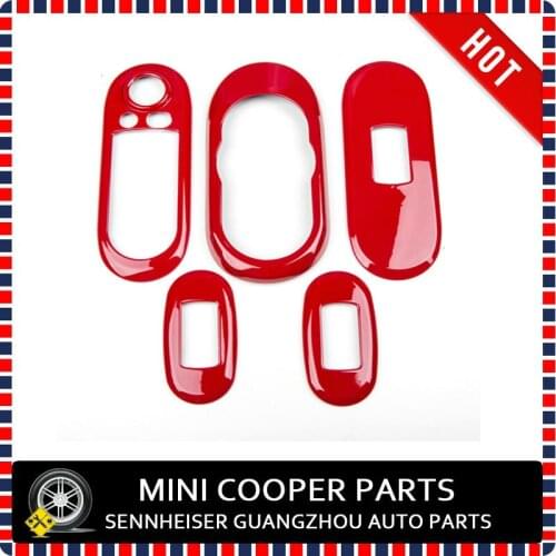 Brand New UV Protected Window regulators Driver Frame Mini Ray Style Red Color For Mini Cooper F55 Only (5 Pcs/Set)